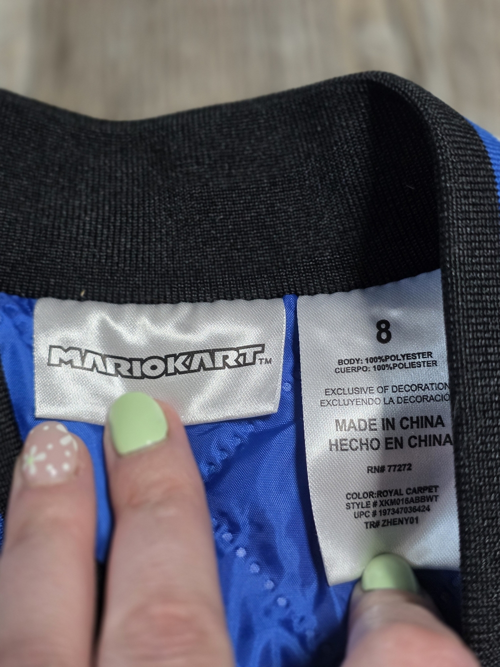 Nintendo Offical Mario Kart Youth Unisex Bomber Patchwork Jacket Sz 8 (Walmart) - Picture 2 of 8